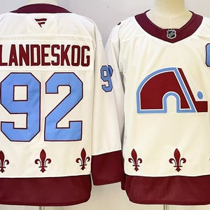 Men's Colorado Avalanche Gabriel Landeskog 92 Stitched White Jersey Ice Hockey Jersey Size 50