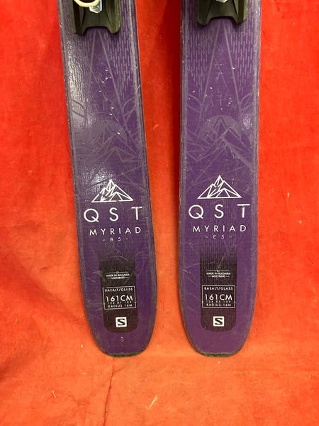 Skis: Salomon 161 cm All Mountain Skis With Bindings (Used