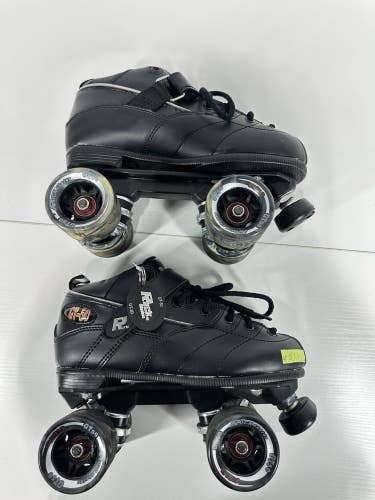 #511 Rock Skates GT-50 Men's Black Quad Roller Skates Size 7 SG-6888