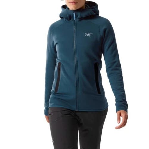 Arc'teryx Kyanite Hoodie Womens M Midnight Frost Fleece Stretch Full Zip GBO4159