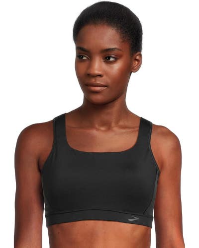 Brooks Drive Convertible 2.0 Sports Bra Womens 34F Black Stretch Running GBO4154