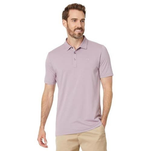 TravisMathew The Heater Polo Shirt Men XL Elderberry Stretch Performance GBO4167
