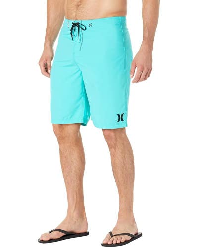Hurley One and Only Board Shorts Men's 34 Hyper Jade Drawstring Swimwear GBO4151