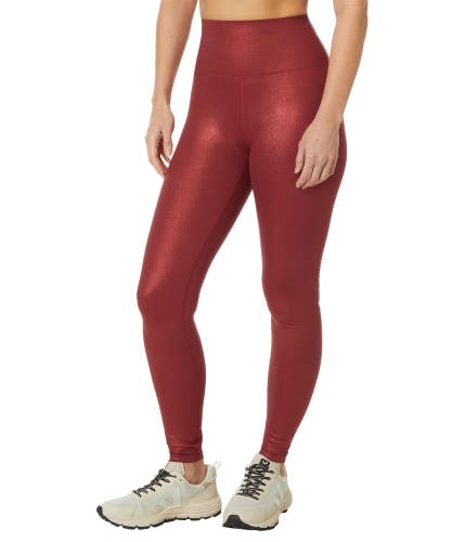 Beach Riot Piper Leggings Women's L Merlot Stretch High Rise Skinny Leg GBO4130