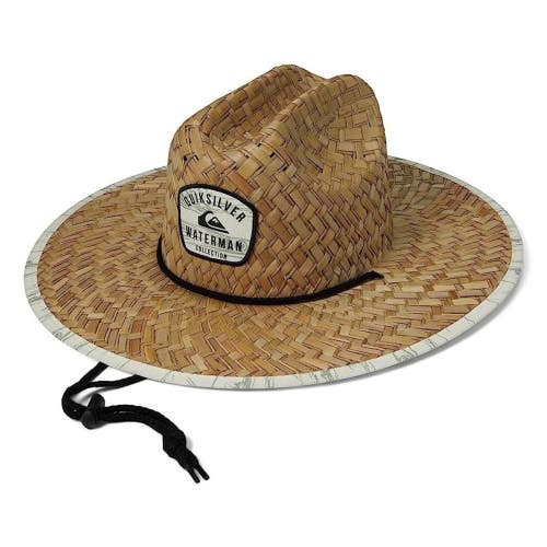 Quiksilver Waterman Outsider Straw Lifeguard Hat Men Small Antique White GBO4181