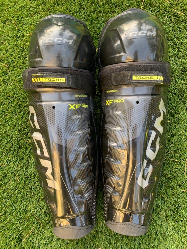 CCM Tacks XF Pro Shin Pads Senior 17" NO LINERS *Please Read Full Description*