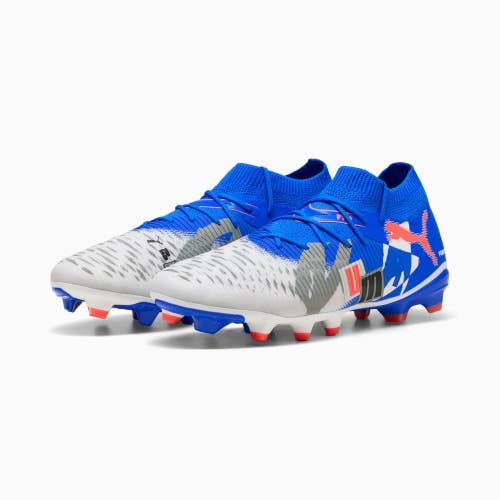 Puma Future 8 Match 108423-01 Men's 9M White Blue FG/AG Soccer Cleats PNE91