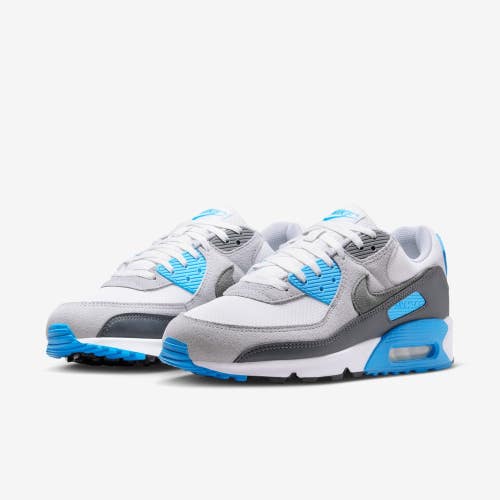 Nike Air Max 90 DM0029-019 Sneakers Men's 8 White Blue Laifestyle Shoes PNE142