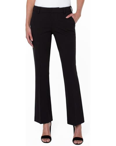 Liverpool Los Angeles Kelsey Dress Pants Women's 6/28 Black Flared Leg MOT109