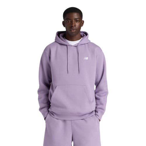 New Balance Sport Essentials Hoodie Men's Large Purple Fleece Pullover MOT84
