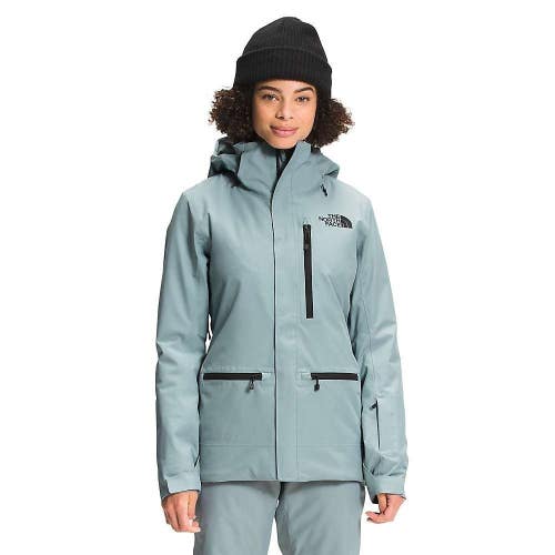 The North Face Gatekeeper Jacket Women XL Silver Blue Waterproof Full Zip MOT129