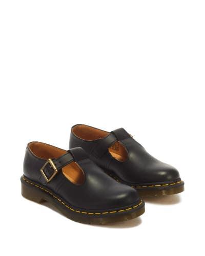 Dr. Martens Polley 14852001 Flat Womens 8M Black Leather Mary Jane Shoes ZAP2714