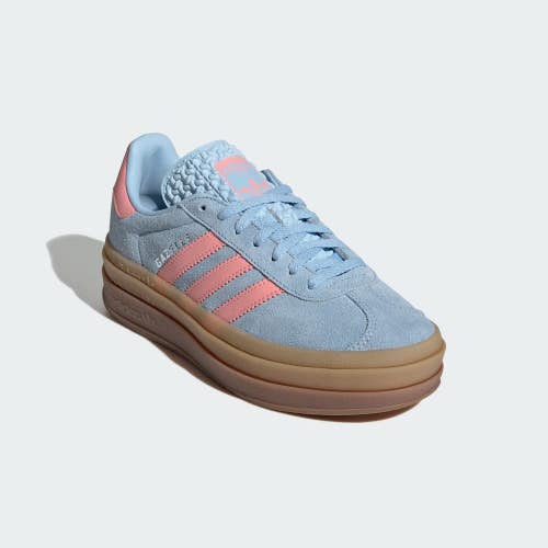 Adidas Gazelle Bold JI3384 Sneaker Kids 5 Clear Sky Suede Platform Shoes RHS9589