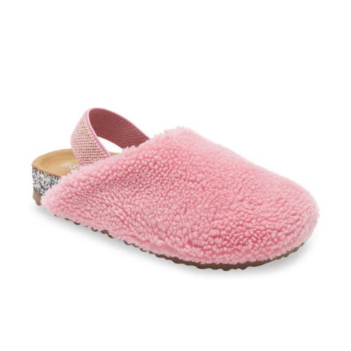 Steve Madden Thomez Clogs Girls US 12 Blush Pink Faux Fur Slip On Shoes RHS9584