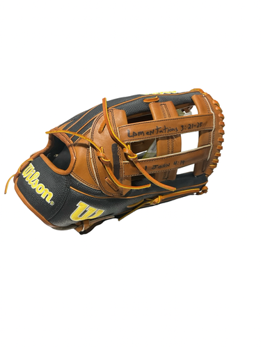 Used Wilson A2000 SLOWPITCH GLOVE BB/SB Glove RH Throw Brown And Black 14" 11834-S000057774