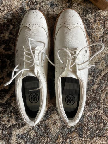 G/FORE Gallivanter Golf Shoes Mens 12 White Pebbled Leather