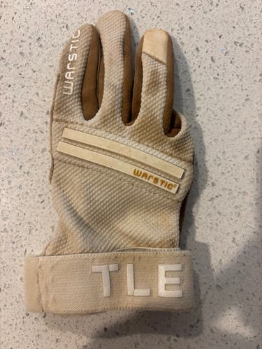 Warstic Youth Batting Gloves - Size YM - White/Tan