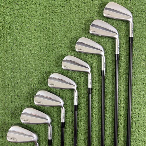 Ping i530 Iron Set 4-PW UW Green Dot Fujikura Axiom 105 X Velocore Extra Stiff