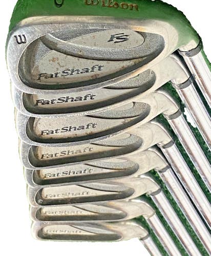 Wilson FS Fat Shaft Iron Set 3-PW RH FatShaft Regular Steel 5i 38" New Mid Grips