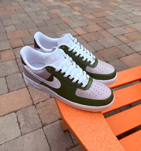 Men’s Nike US Size 12 Air Force 1 Low '07 Custom Painted Athletic Sneakers (New)