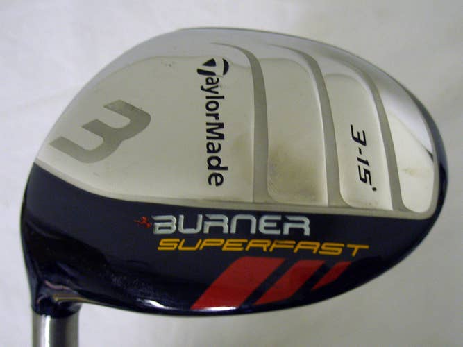 Taylor Made Burner Superfast 3 wood 15* (Matrix Ozik, Regular LEFT) 3w Golf Club