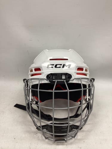 Used CCM TACKS 70 JR Helmet Cage Combo White SM 11851-S000053206
