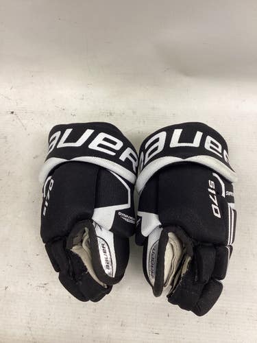 Used Bauer SUPREME S170 GLOVES Youth Gloves Black 8" 11851-S000053207