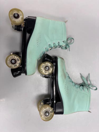 Used ROLLER QUAD Senior Roller Quad Skates Teal Senior 10 11860-S000316720
