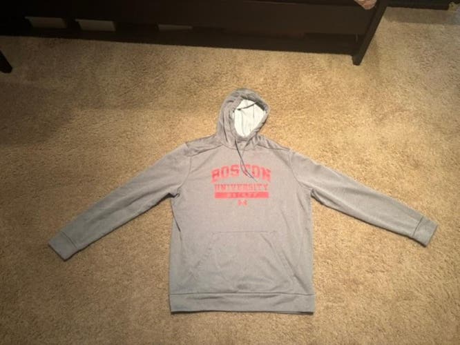 Boston University Under Armour Hockey Hoodie Size Mens Medium