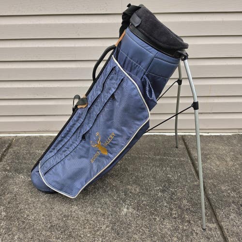 Vintage Ping Hoofer Light Blue Embroidered Boone Valley Golf Stand Bag 4 Way