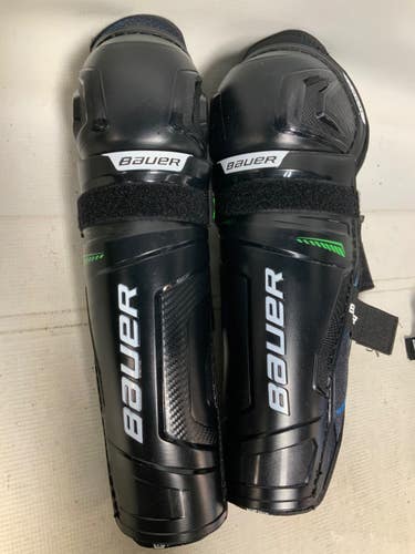 Used Bauer X Junior Shin Guards Black 12" 11823-S000042223