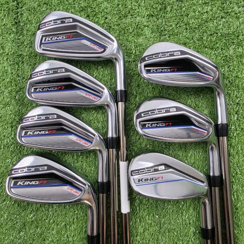 Cobra King F7 One Length Iron Set 5-PW GW Recoil 680 F4 Stiff Graphite RH 37.25"