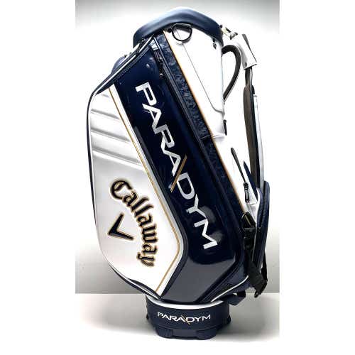 Callaway Paradym Staff Bag White 6-Way Divide Single Strap Top Golf Bag NEW