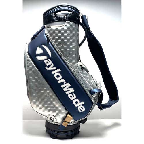 TaylorMade Qi10 Staff Bag Silver 6-Way Divide Single Strap Golf Bag