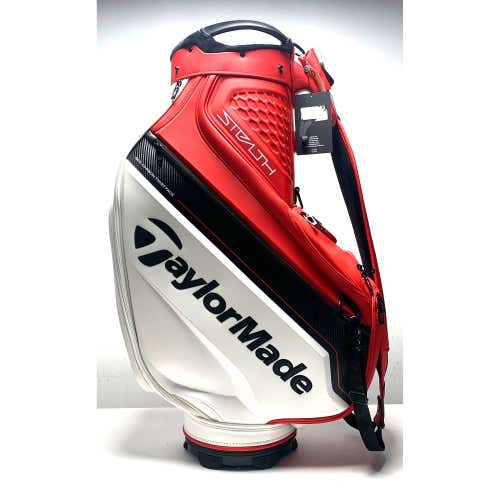 TaylorMade Stealth 2 Staff Bag Red 6-Way Divide Single Strap Golf Bag NEW