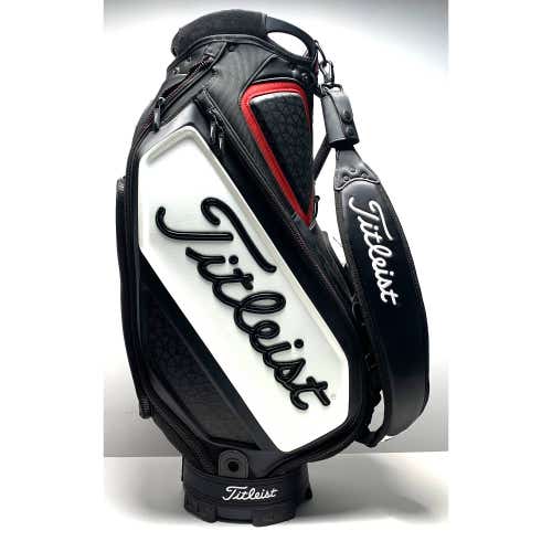 Titleist Classic Tour Staff Bag Black 6-Way Divide Single Strap Golf Bag NEW