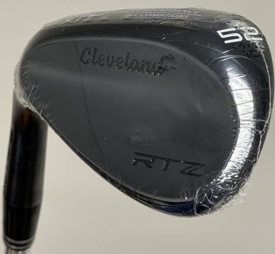Cleveland RTZ Black Satin Gap GW Wedge LEFT Hand 52-10* Steel DG Spinner LH NEW