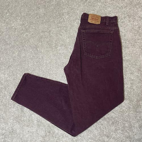 Vintage Levis 560 Purple Jeans Mens Size 38x34 Tapered Pants 90s Rare USA Made