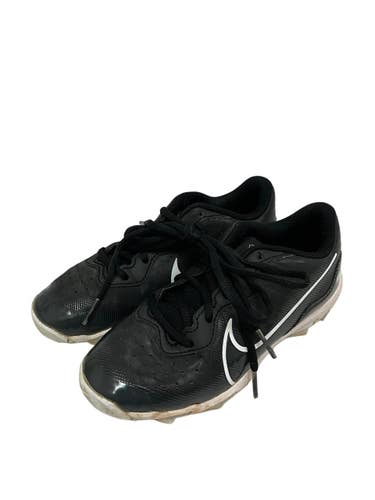 Used Nike ALPHA HUARACHE KEYSTONE BB/SB Cleats Black Junior 02.5 11692-S000158033