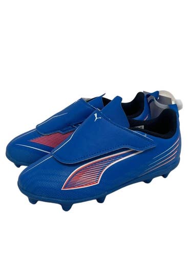 Used Puma ULTRA 6 PLAY VELCRO Soccer Cleats Royal Blue Youth 11.0 11692-S000158057