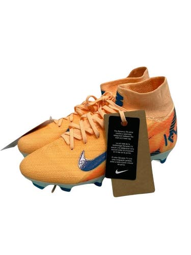 Used Nike ZOOM SUPERFLY 10 PRO Soccer Cleats Neon Orange Junior 04.5 11692-S000158070