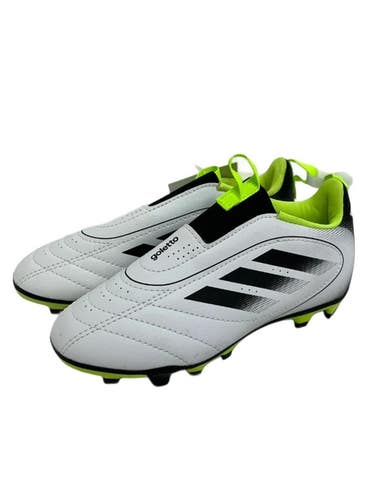 Used Adidas GOLETTO IX Soccer Cleats White And Black Youth 12.0 11692-S000158073