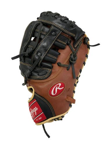 Used Rawlings SANDLOT BB/SB First Base RH Throw Brown And Black 12 1/2" 11692-S000158092