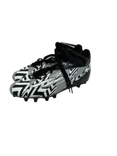 Used Adidas ADIZERO Adult FB Cleats Black And White Senior 11 11692-S000158099