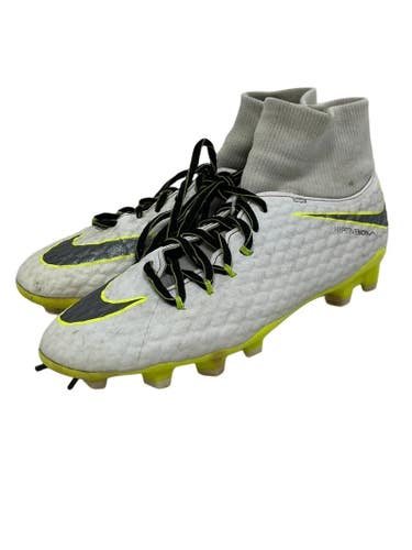 Used Nike HYPERVENOM Soccer Cleats White Senior 6.5 11692-S000158100