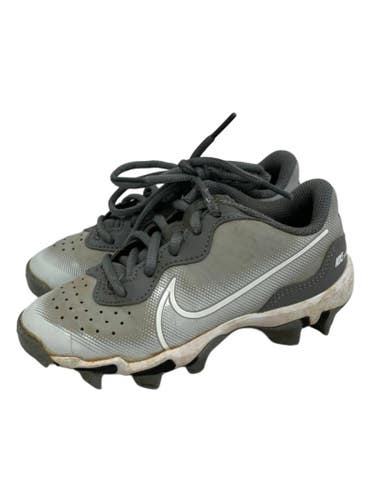 Used Nike ALPHA HUARACHE KEY BB/SB Cleats Grey Youth 12.0 11692-S000158136