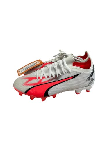 Used Puma ULTRA MATCH Soccer Cleats White And Red Senior 6.5 11692-S000158163