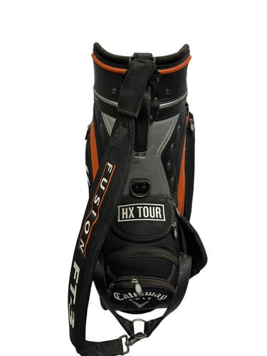 Used Callaway FUSION HX TOUR Mens Cart Bag Black And Orange 11692-S000158175