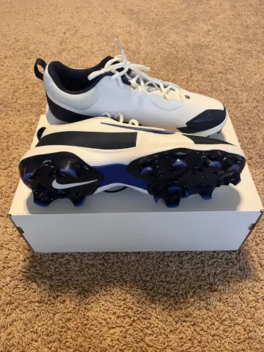 Blue Men's Size M 12.0 (W 13.0) Adult Nike Low Top Molded Cleats (New)