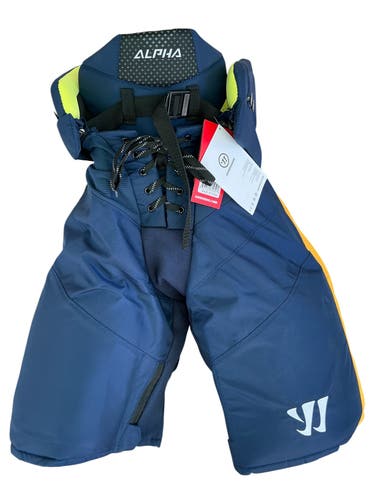 Warrior Alpha Atlanta Gladiators Pro Stock Hockey Pants Medium Navy (New) 3411